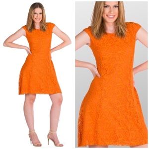 Orange floral butterfly princess dress